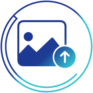 Real-time photo uploads icon